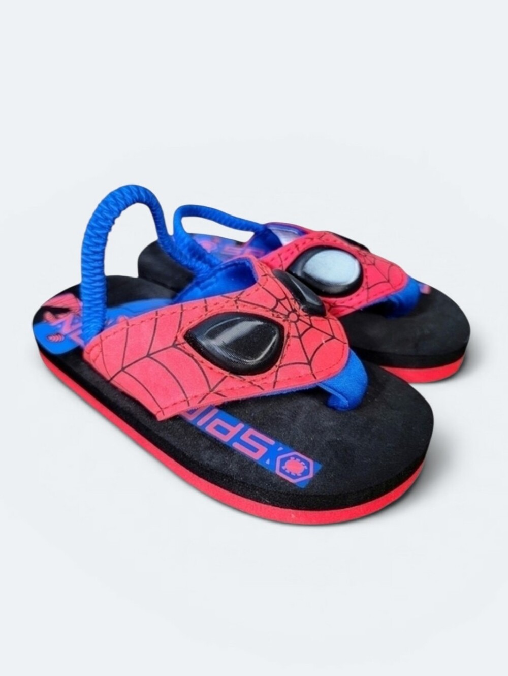 Marvel Spider-Man Toddler Light-Up Backstrap Flip Flop Sandals Size S 7-8